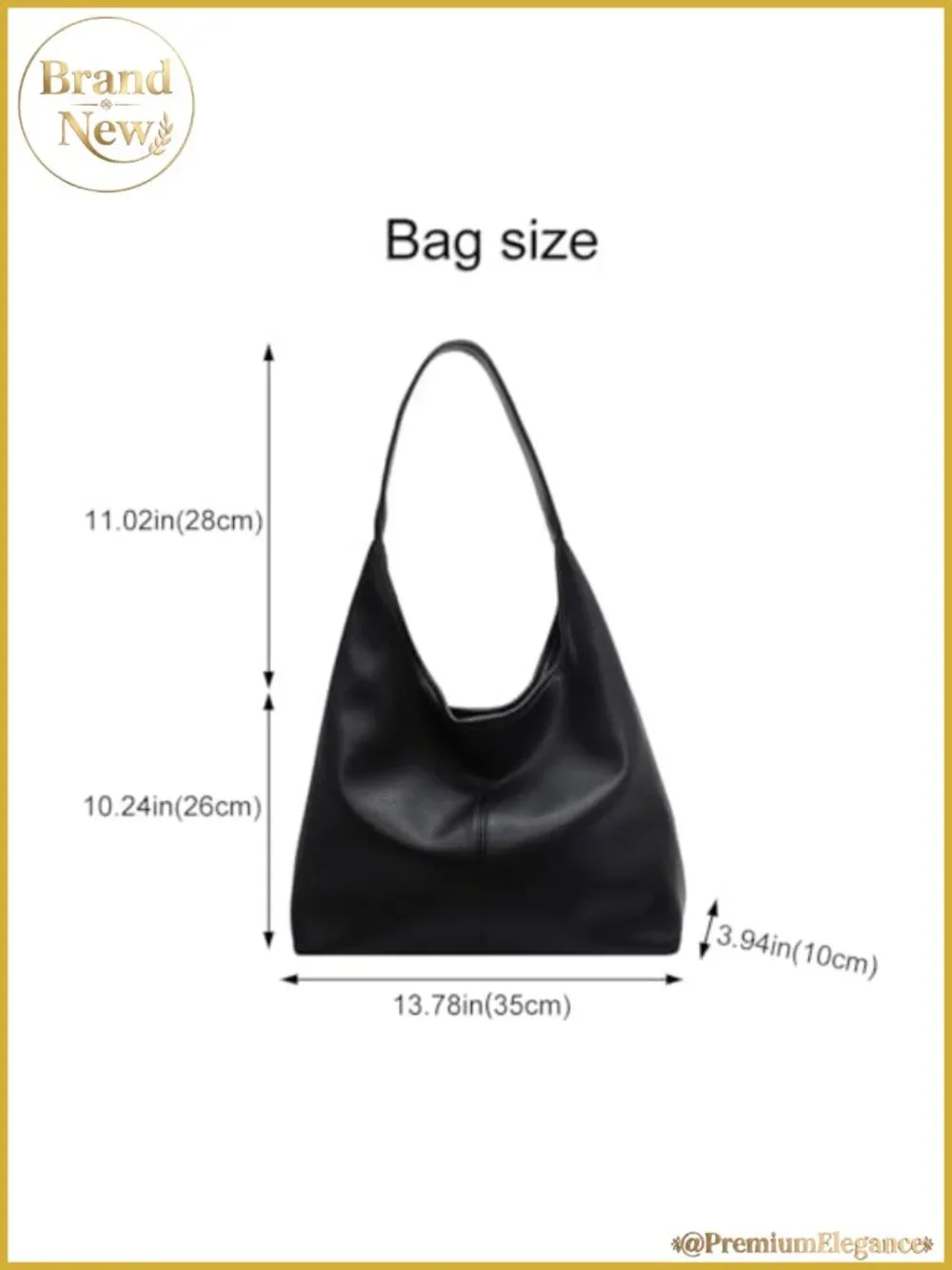 Women's Slouchy Hobo Tote Bag Set PU Leather Shoulder Handbag 2pcs Work Purse